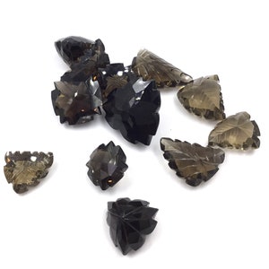 Natural Smoky Quartz Faceted Fancy Carving Loose Gemstone
