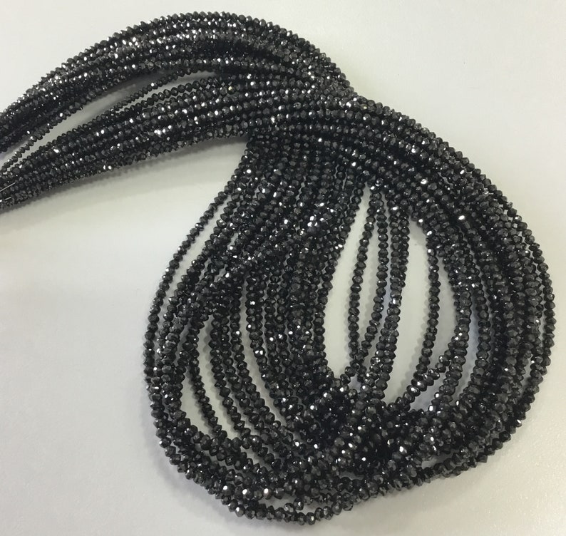 Black Diamond Beads 14 Inches 1.5 to 2.5 Mm Approx Gemstone Etsy
