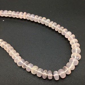 Rose Quartz 16 Inches Natural Gemstone Beads Necklace  Smooth Beads 1 Strand 152 Carats Size- 5 to 8 mm  Good Quality gemstone for jewels