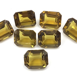 Natural Honey Quartz Faceted Fancy Cushion Loose Gemstone
