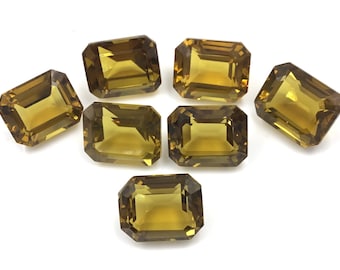 Natural Honey Quartz Faceted Fancy Cushion Loose Gemstone