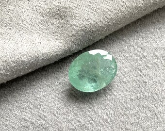 Certified 11.45 Carats Seafoam Green Paraiba Tourmaline Oval Cut Stone for Fine Jewelry