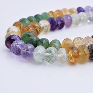 Natural Mixed Gemstones Faceted Beads 1 Strand Jewelry Gemstone Beads For Jewelry