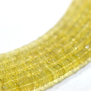 Lemon Quartz Brazil Smooth Tyre 1 Strand Gemstone