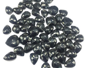 Mezcla de 56 piedras preciosas sueltas facetadas de espina dorsal negra para joyería
