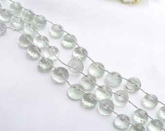 Green Amethyst Faceted Fancy Cut 1strand Natural Gemstone For Jewelry