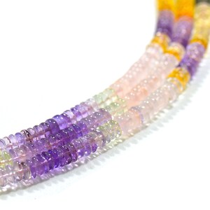 Semi Precious Multi Gemstone Tire Beads For Jewelry