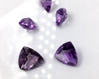 Pink Amethyst Faceted Fancy Trillion Loose Gemstone Natural