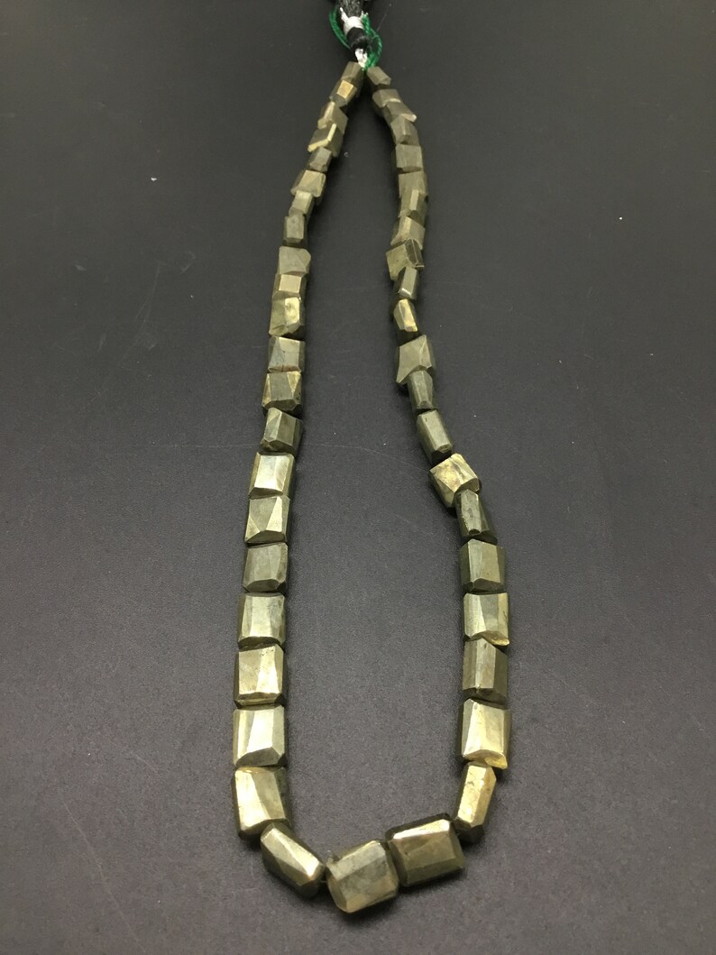 Golden Pyrite Faceted Tumble 16/'/' Gemstone Necklace 1 Strand pyrite
