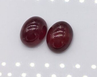 Ruby Cabochon Paire Gemstone pour la fabrication de bijoux