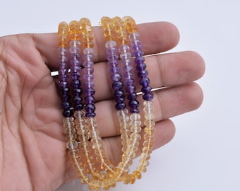 Multiple Mixed Gems Brazil Faceted Beads 1 Strand Gemstone
