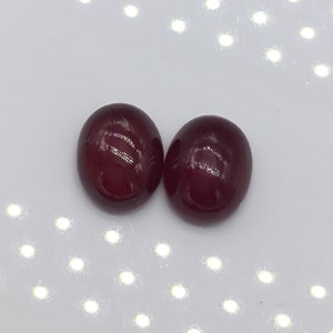 Ruby Cabochon Gemstone Pair natural gemstone