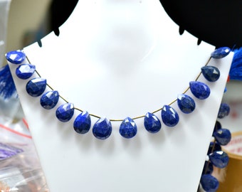 Lapis Lazuli Afghanistan Faceted Drops 1 Strand Natuurlijke Edelsteen 8 inch lengte totale streng