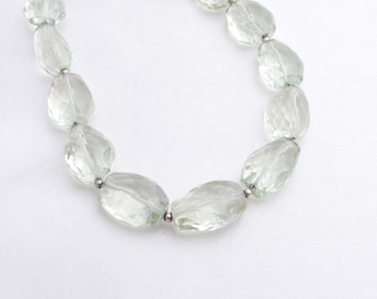 Natural Green Amethyst Faceted Fancy Tumbles Gemstone Jewelry