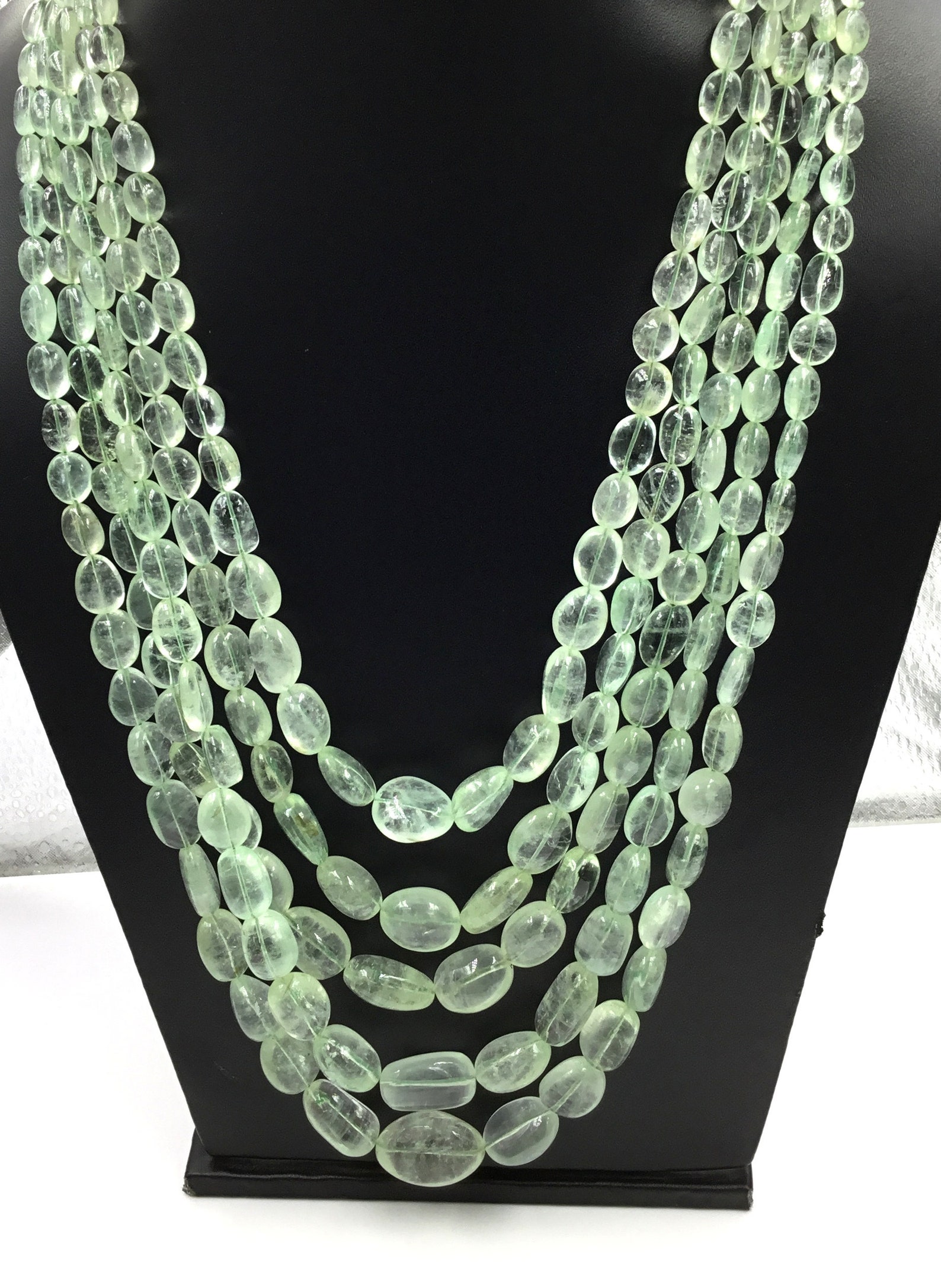 Natural Russian Emerald Gemstone Tumbled Necklace Emerald Etsy