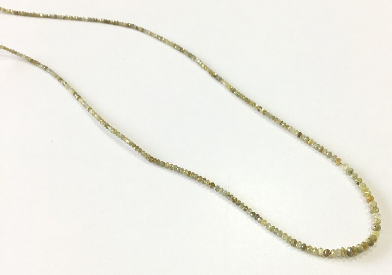 Diamond beading Mix Yellow Diamond Beads 16 Inches  2 To 3 mm Approx gemstone for jewels Fancy Diamonds