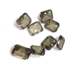 Natural Smoky Quartz Faceted Fancy Cushion Loose Gemstone