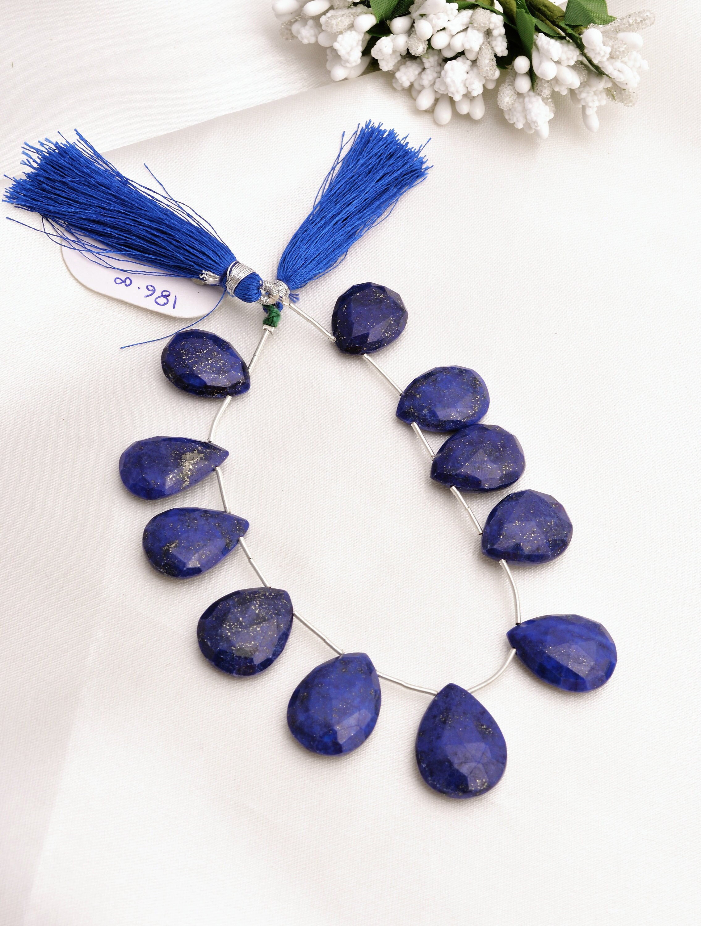 Perles Lapis lazuli entièrement naturel coeur Gemmes Aventures