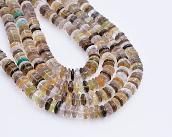 8mm Multiple Mixed Gems Plain Tyre Beads Natural Gemstone For Jewelry