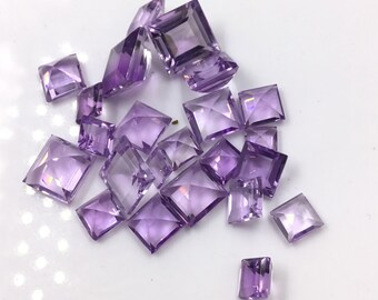 Pink Amethyst Faceted Fancy Cushion Loose Gemstone Natural