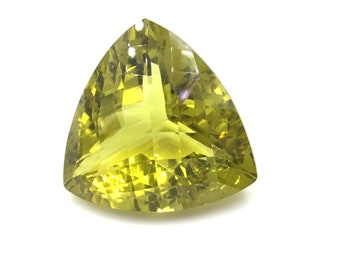 Natural Honey Quartz Faceted Fancy Trillion Loose Gemstone