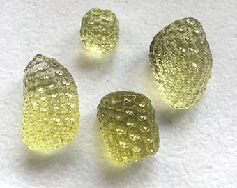 Natural Lemon Quartz Carved Tumble Loose Gemstone For Jewelry