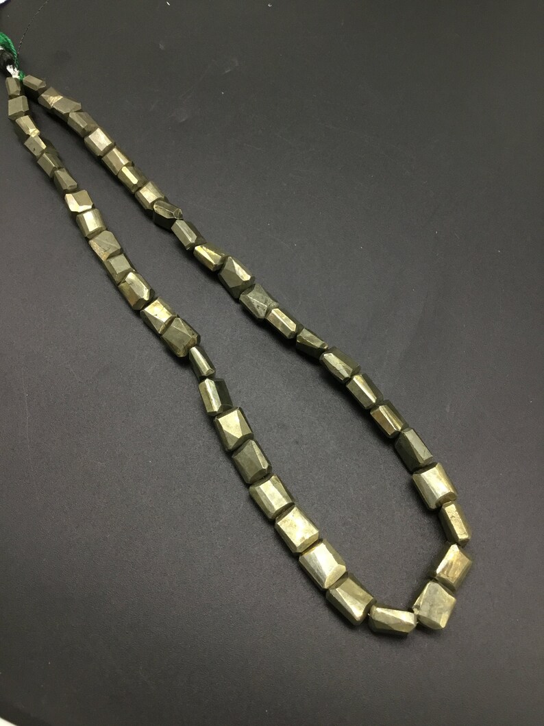 Golden Pyrite Faceted Tumble 16/'/' Gemstone Necklace 1 Strand pyrite