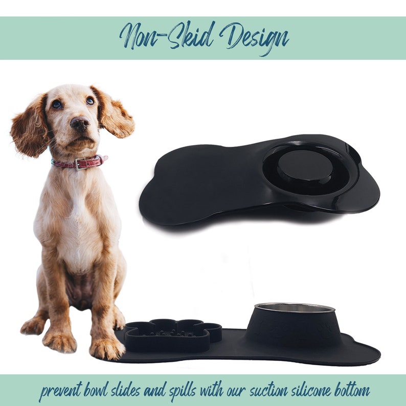 Spill Proof Dog Bowl Mats for Food and Water Slow Feed Dog Etsy