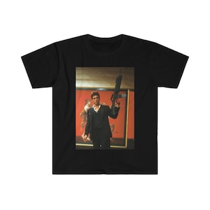 Tony Montana Scarface Graphic Tee | Vintage Al Pacino Tony Montana Scarface Graphic Unisex Softstyle T-Shirt