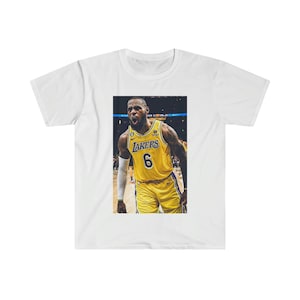 LeBron James Graphic Tee | Vintage LeBron James LA Lakers Graphic Unisex Softstyle T-Shirt