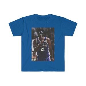 Joel Embiid Graphic Tee | Vintage Joel Embiid Philadelphia 76ers Graphic Unisex Softstyle T-Shirt