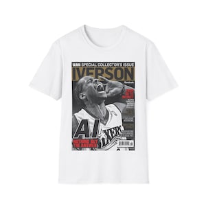 Allen Iverson Magazine Cover Graphic Tee | Vintage Allen Iverson Graphic Unisex Softstyle T-Shirt