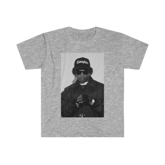 T-Shirt Hommage Rapper Eazy-E - 100% Coton, Noir, Taille Unique Unisexe, Neuf Avec Étiquette