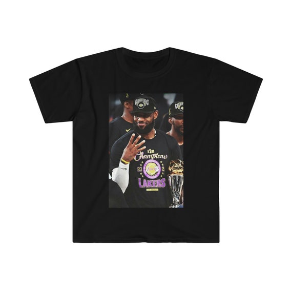 LeBron James Championship Graphic Tee Vintage LeBron James LA Lakers  Championship Unisex Softstyle T-Shirt