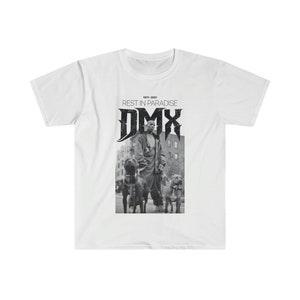 DMX &quot;Rest in Paradise&quot; Graphic Tee | Vintage DMX R.I.P Graphic Unisex Softstyle T-Shirt