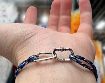 Silver Openable Climbing Carabiner Bracelet Jewelry Gift