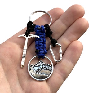 Hiking Keychain, Gift for Mountain Lovers, Climbing Jewelry