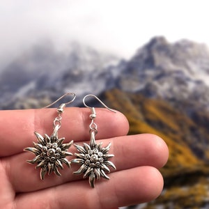 Edelweiss Mountain Flower Earrings