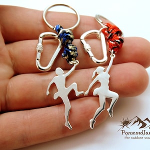 Climbing Keychain, Gift for Climbing Lovers, Climbing Carabiner