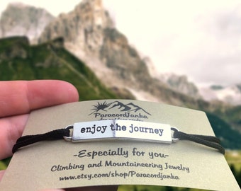 Enjoy the Journey Mountain Hiking Climbing Bracelet Gift