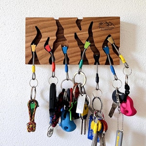 Big Elm Wood Climbing Key Holder for Climbers Gift