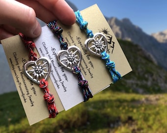 Edelweiss Mountain Bracelet, Gift for Mountain Lovers