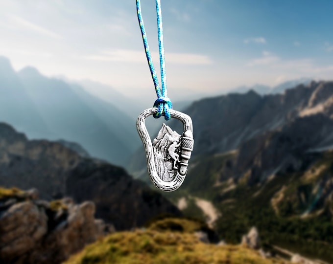 Carabiner Climbing Mountain Necklace