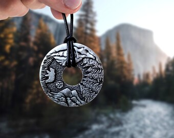 Hiking Mountain Necklace Gift