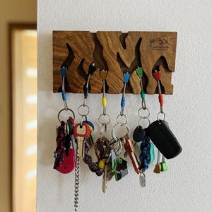 Big Walnut Wood Climbing Key Holder for Climbers Gift