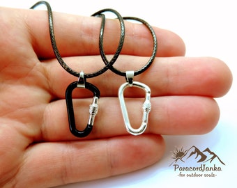 Climbing Carabiner Necklace, Climbing Jewelry, Climbing Gift