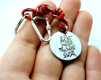 Climbing Keychain, Gift for Mountain Lovers, Climbing Jewelry