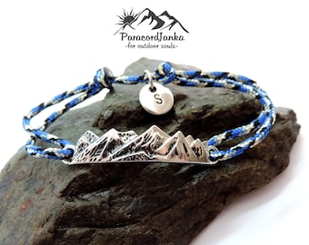 Name Letter Mountain Hiking Bracelet Jewelry Gift