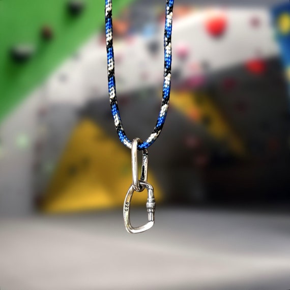 Silver Carabiner Climbing Necklace Gift Jewelry - Etsy