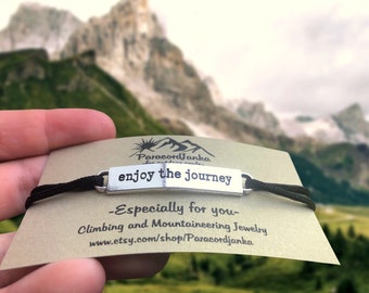 Enjoy the Journey Mountain Hiking Climbing Bracelet Gift